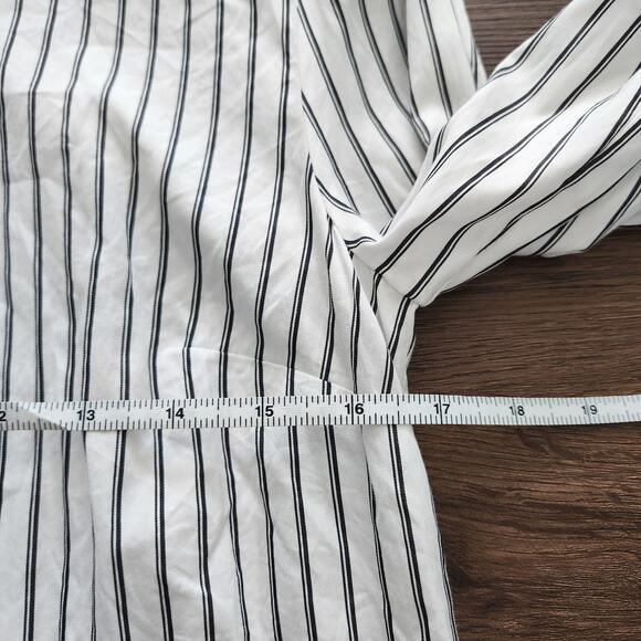 Kobi Halperin Striped‎ Button Down Blouse Bell Sleeves XS Office Casual Career - Picture 7 of 8